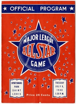 1940 All Star Game Program at St. Louis’ Sportsman’s Park 